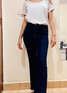 White Mesh Sleeves Top 🤍