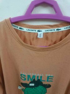 LACOSTE Smile Orange Unisex T Shirt
