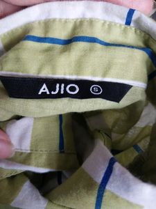 Ajio Cheked Shirt Top With Tie Up