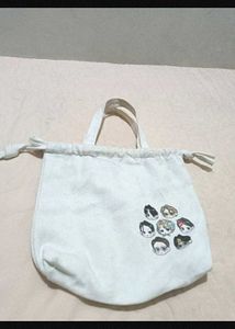 BTS merchandise cute drawstring tote bag