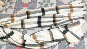 Korean Plaid Blanket Scarf