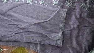 Embroidered Gray Tunic Top