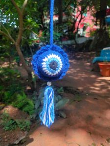 Crochet Evil Eye Wall Hanging