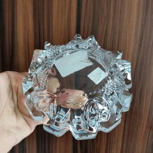 Crystal Glass Art Deco Ashtray ✨