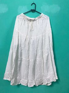 White Flared Skirt
