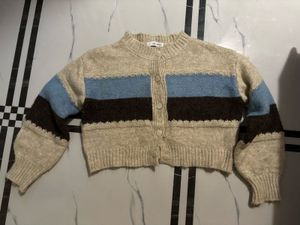 new Striped Knit Cardigan