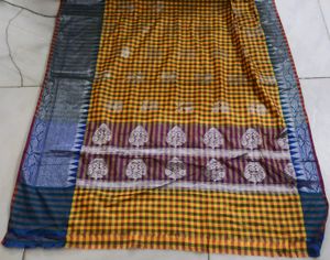 Banarasi Silk Multicolour Box Design Saree
