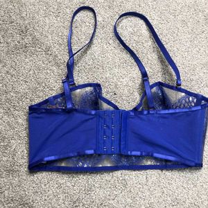 SAVAGE X FENTY RIHANNA BUSTIER BLUE BRA TOP