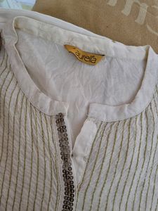 Silk Off White Kurta
