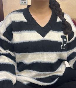 Striped V-Neck Sweater