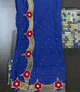 Elegant Blue Saree- Party Wear - Fancy