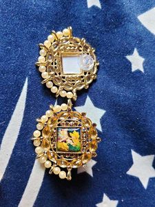 Earrings with Hair Chain