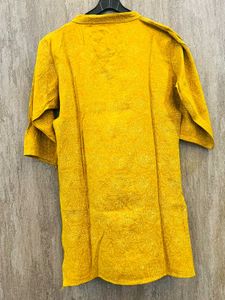 Mustard Pintuck Cotton Kurti