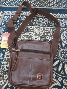 Tycoon Brown Leather Crossbody Bag