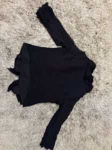 Elegant Black Ruffled Top