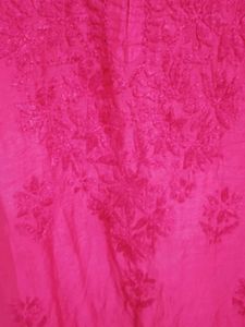 Embroidered Pink Kurta With Pant