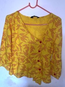 Yellow Floral Top