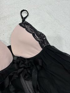 Black Lace Babydoll Dress