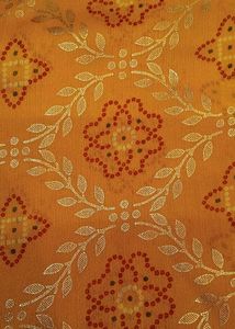 Golden Bandhani Fabric