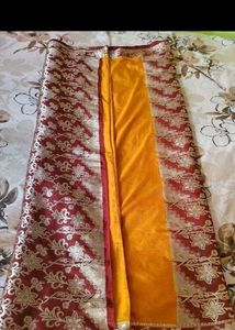 Kesari Banarsi Silk Saree
