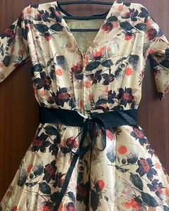 Floral Print Ethnic Gown