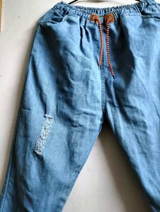 Distressed Light Wash Jeans