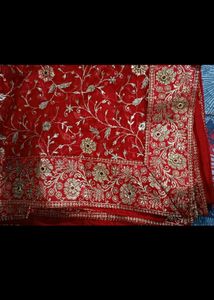 Elegant Red &amp; Gold Lehenga Skirt