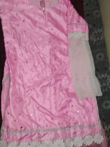 Unique Party Wear Pink Kurta