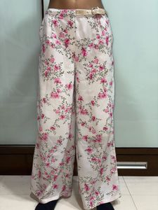 Floral Wide Leg Pants