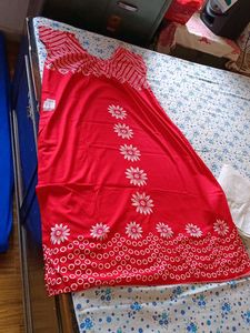 Red Floral Nighty