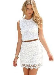 White Lace Mini Dress