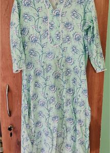Light Bluish Green Daily Wear Kurti