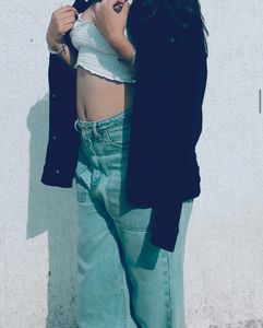 Zara Black Denim Jacket