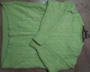 Green Cable Knit Sweater