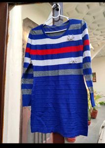 Striped Long Sleeve Mini Dress