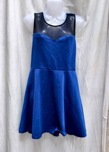 112310. Blue Skater Dress