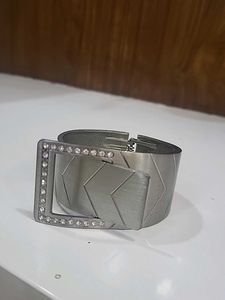 Cuff Bangle with Rhinestones