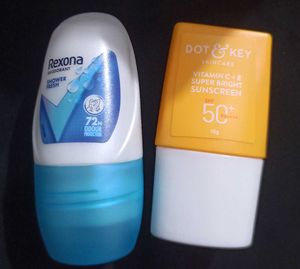 Rexona Deodorant & Dot & Key Sunscreen