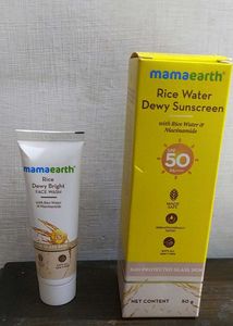 Mamaearth Rice Water Sunscreen &amp; Face Wash