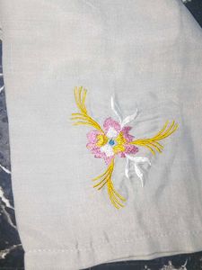Floral Embroidered Kurti with Pants Set