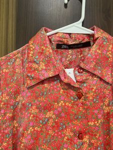 Zara Floral Print Shirt