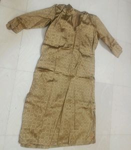 Beautiful Checker Saree Kurti _Golden