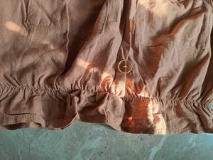 &#34;Peachy Mushroom Ruffle Charm Top 🍑✨🧡&#34;