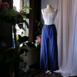 Lov Blue High Waist Viscose Pant