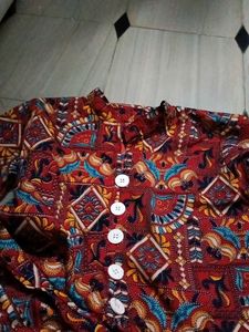 Patterned Casual Dress