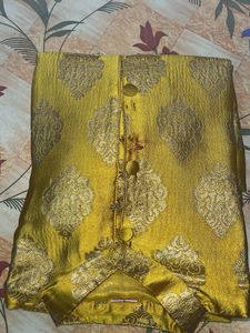 Yellow Printed Kurta