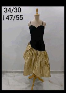 Vintage Black &amp; Gold Party Dress