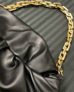 BLACK RUCHED CLOUD BAG