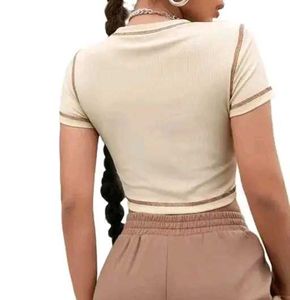 Crop Top with Heart  🤎