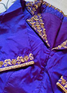 Dark Purple Banarasi Silk Saree